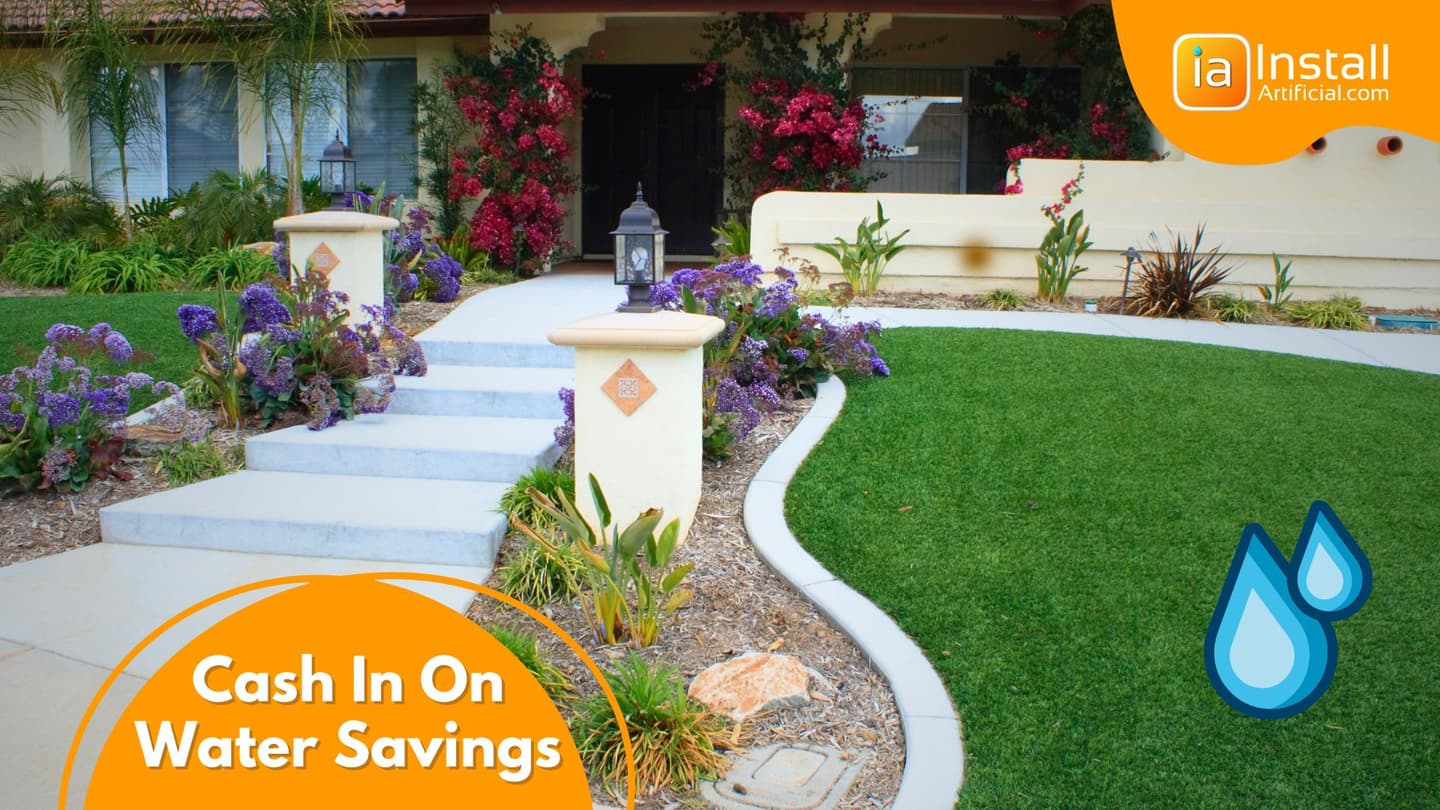 Save water with artificial grass Orange County