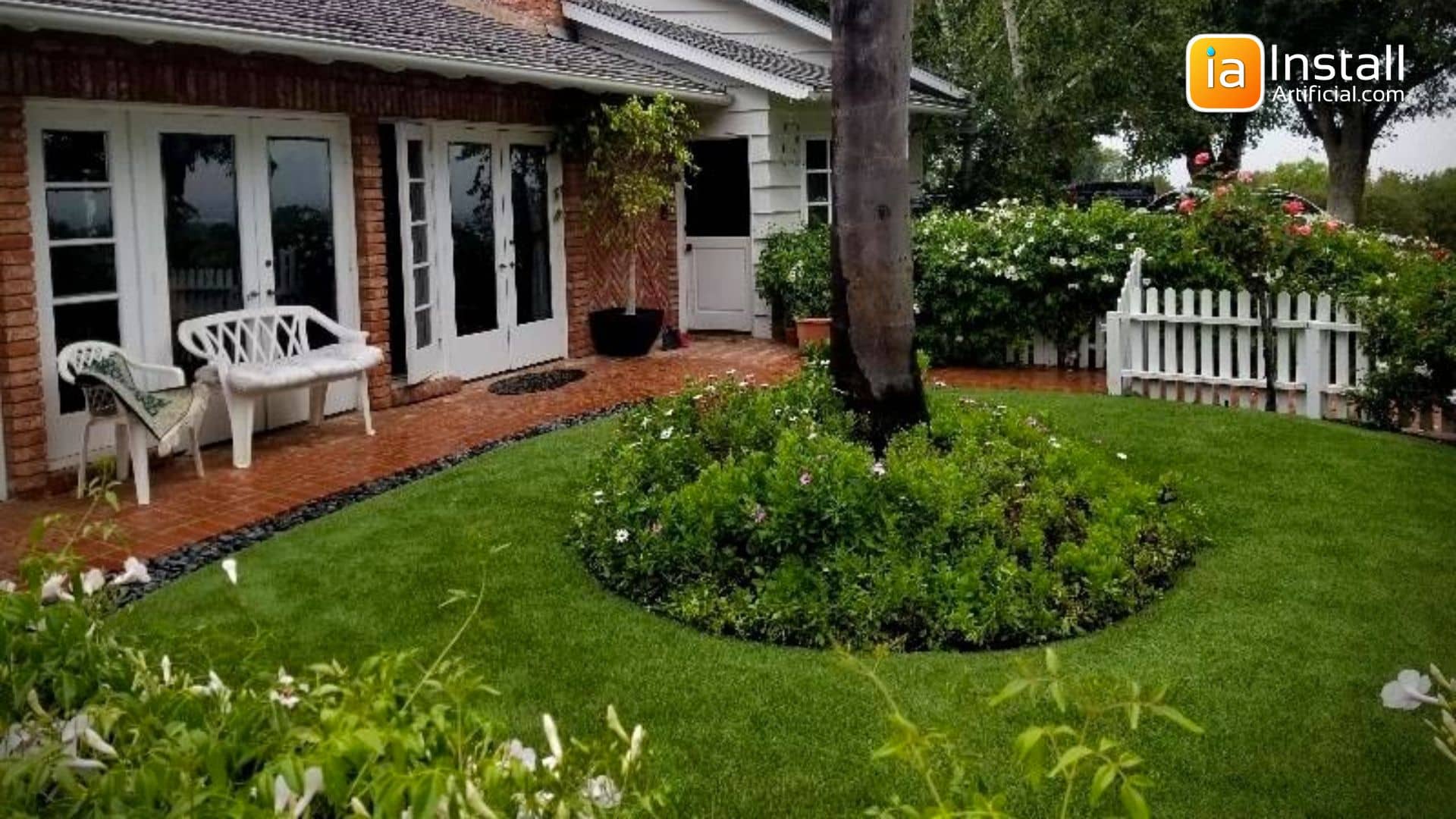 Artificial Grass Backyard Design Renovation