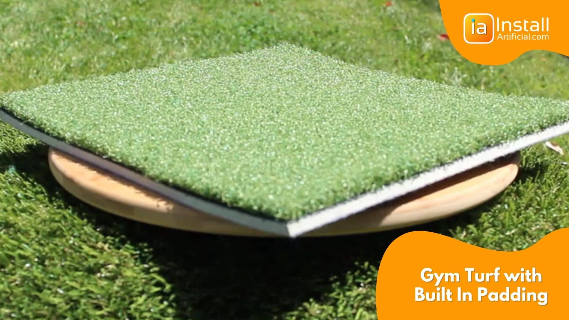 Sports turf for gyms with padding