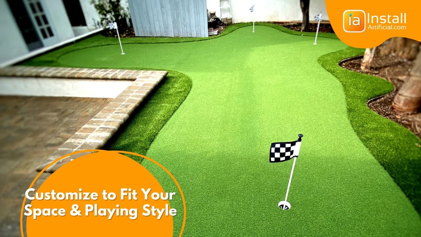 Customize an outdoor putting green