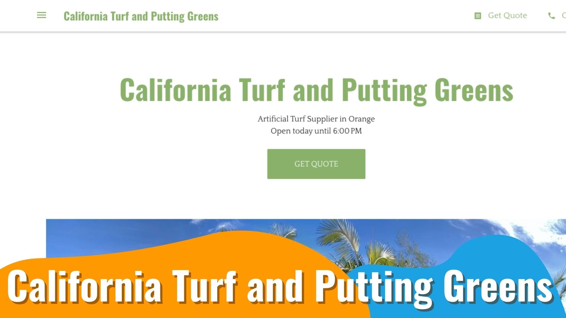 California Turf and Putting Greens Anaheim