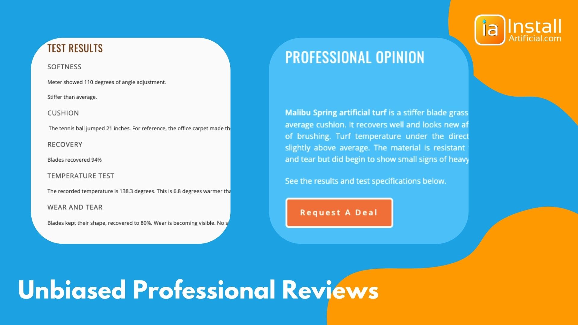 get unbiased  professional reviews when you buy turf online
