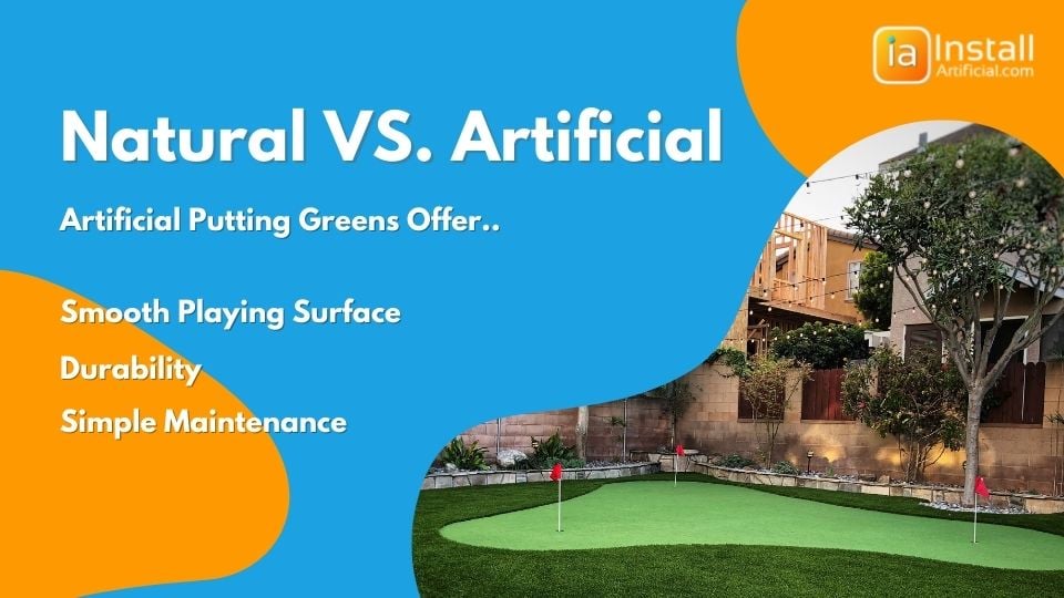 natural grass versus artificial putting green turf