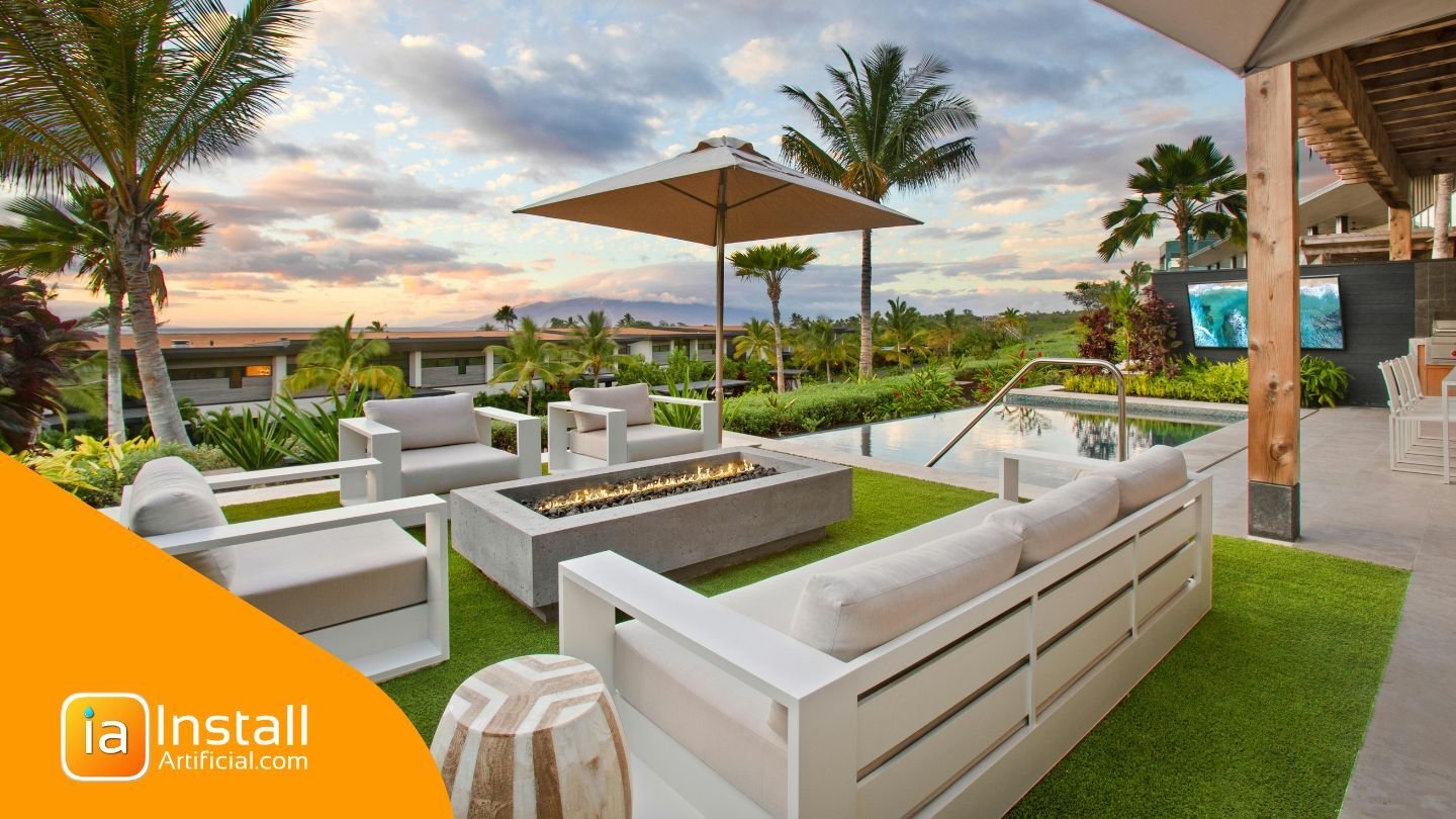 artificial grass installation and solar panels