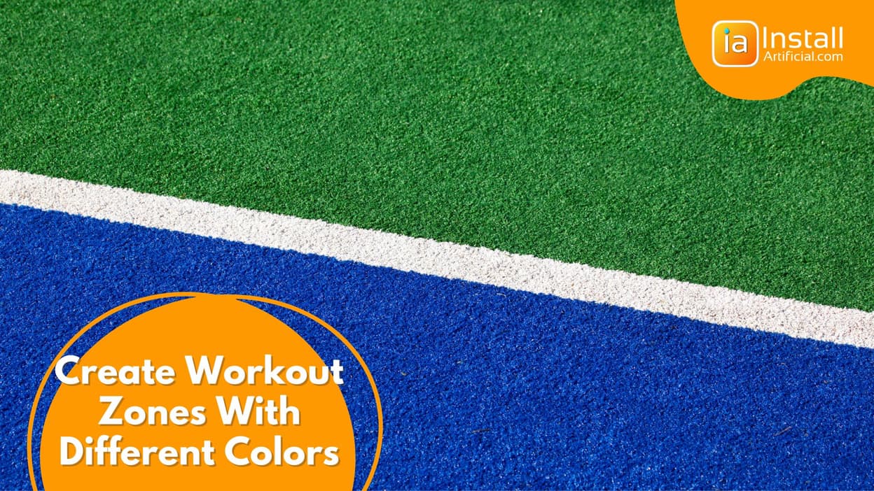 Create workout zones with different colors of gym turf