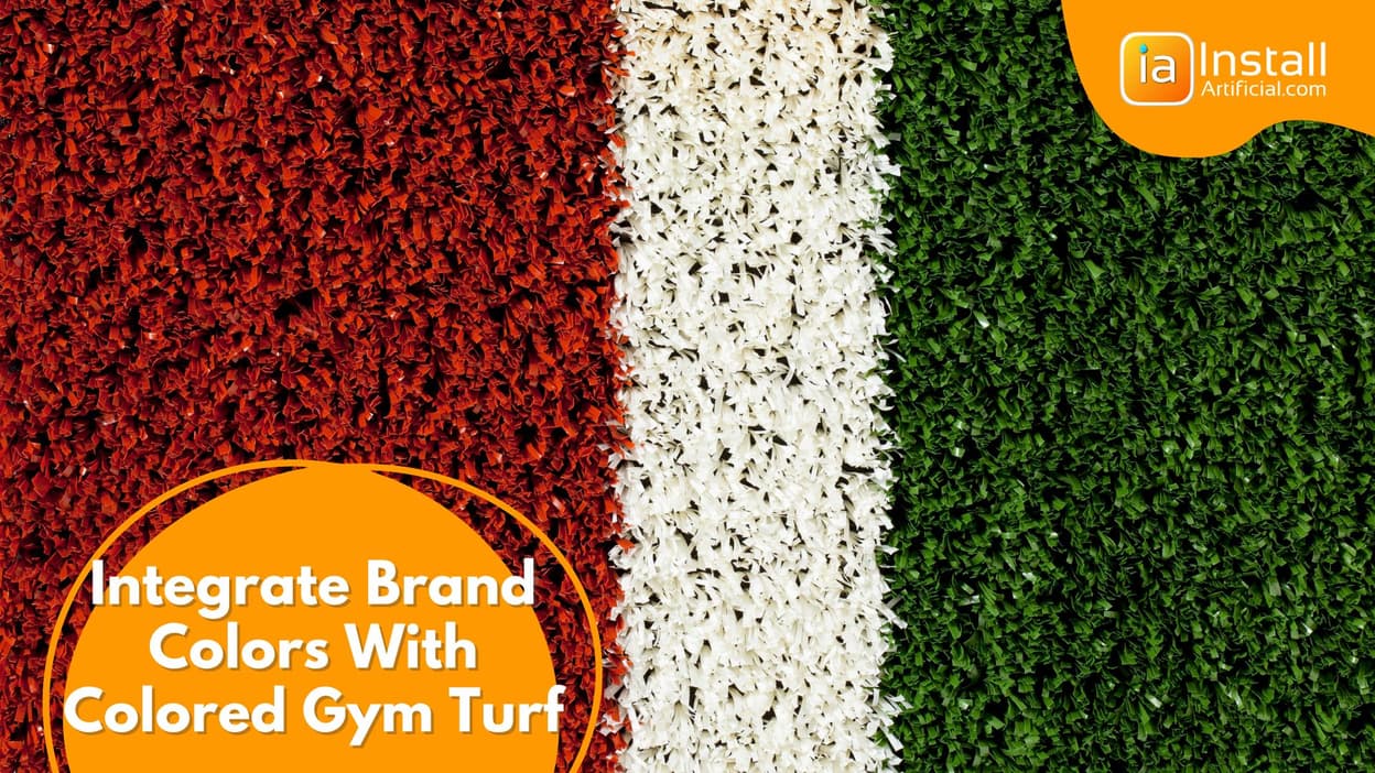 Integrate brand colors with colored gym turf 