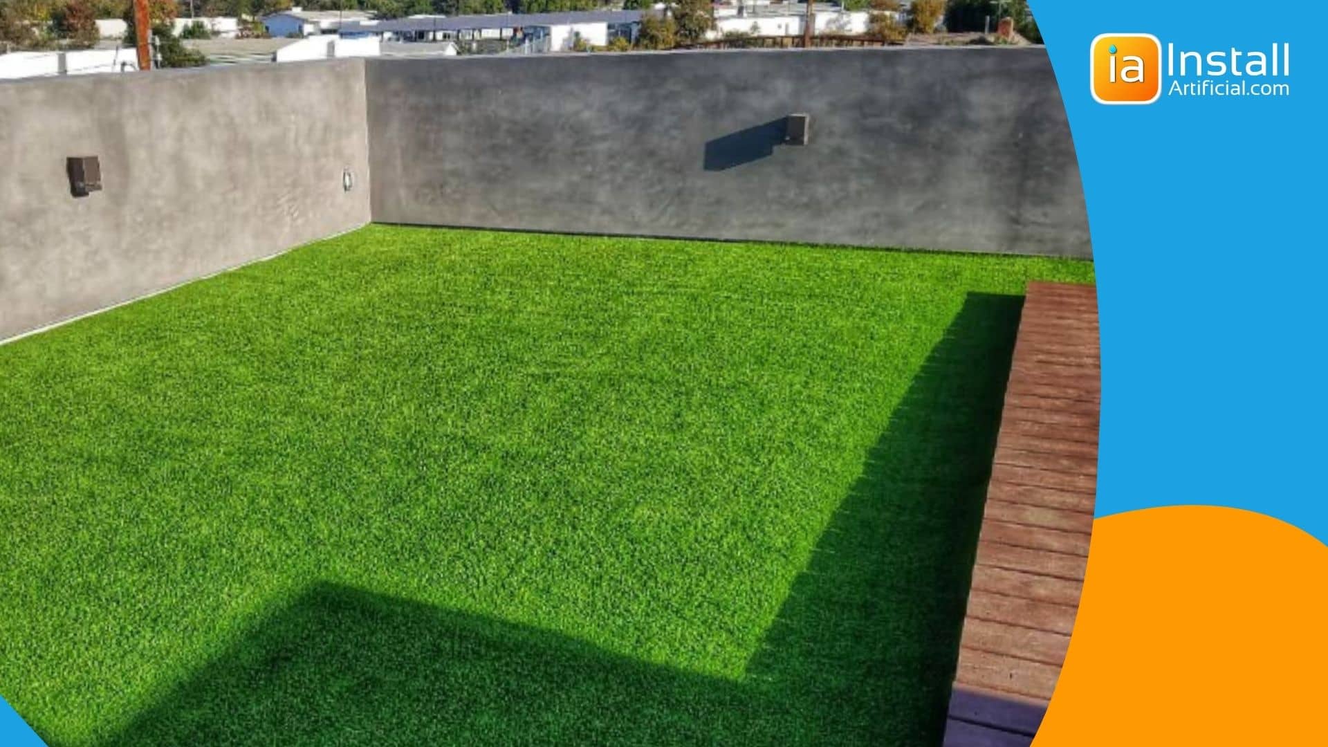 diy rooftop and patio artificial turf installation