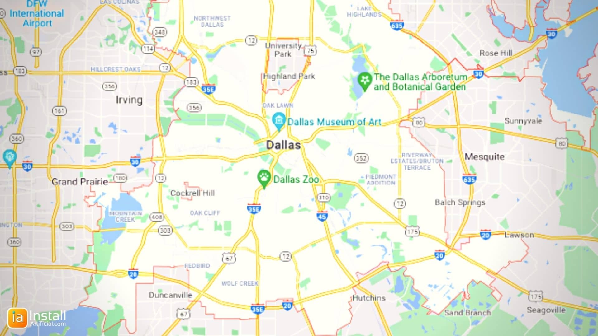 InstallArtificial Location Map - Dallas Texas InstallArtificial Location Map - Dallas Texas