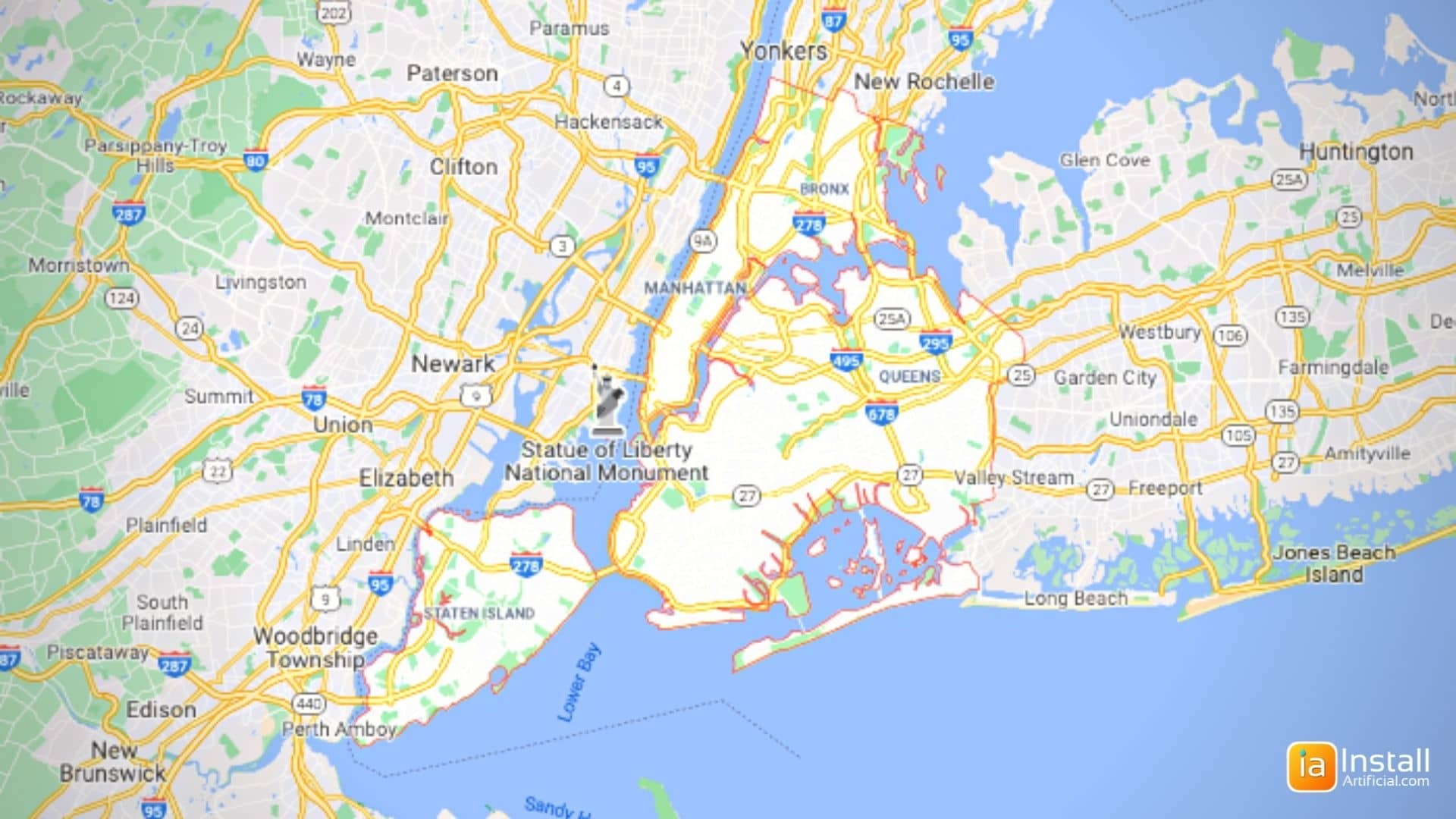 InstallArtificial Location Map - New York City New York 