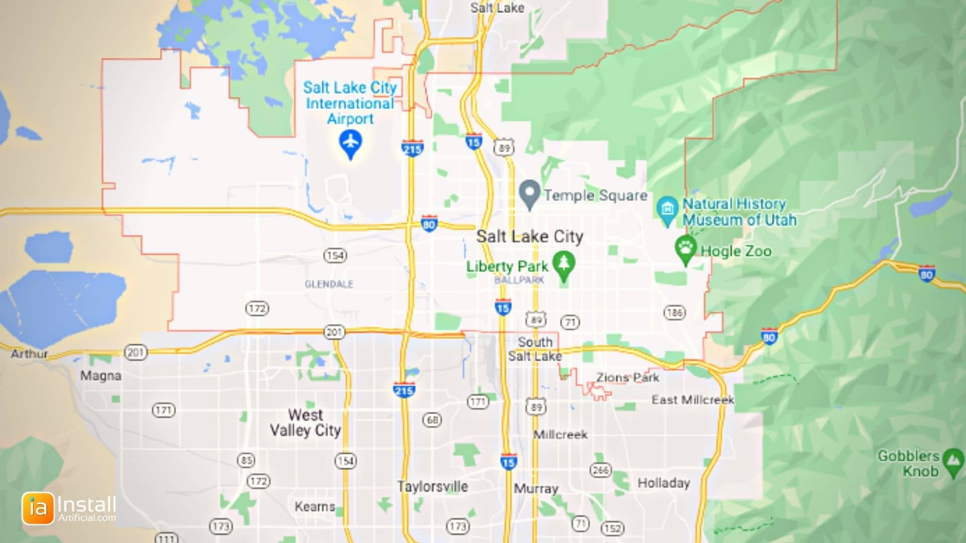InstallArtificial Location Map - Salt Lake City Utah