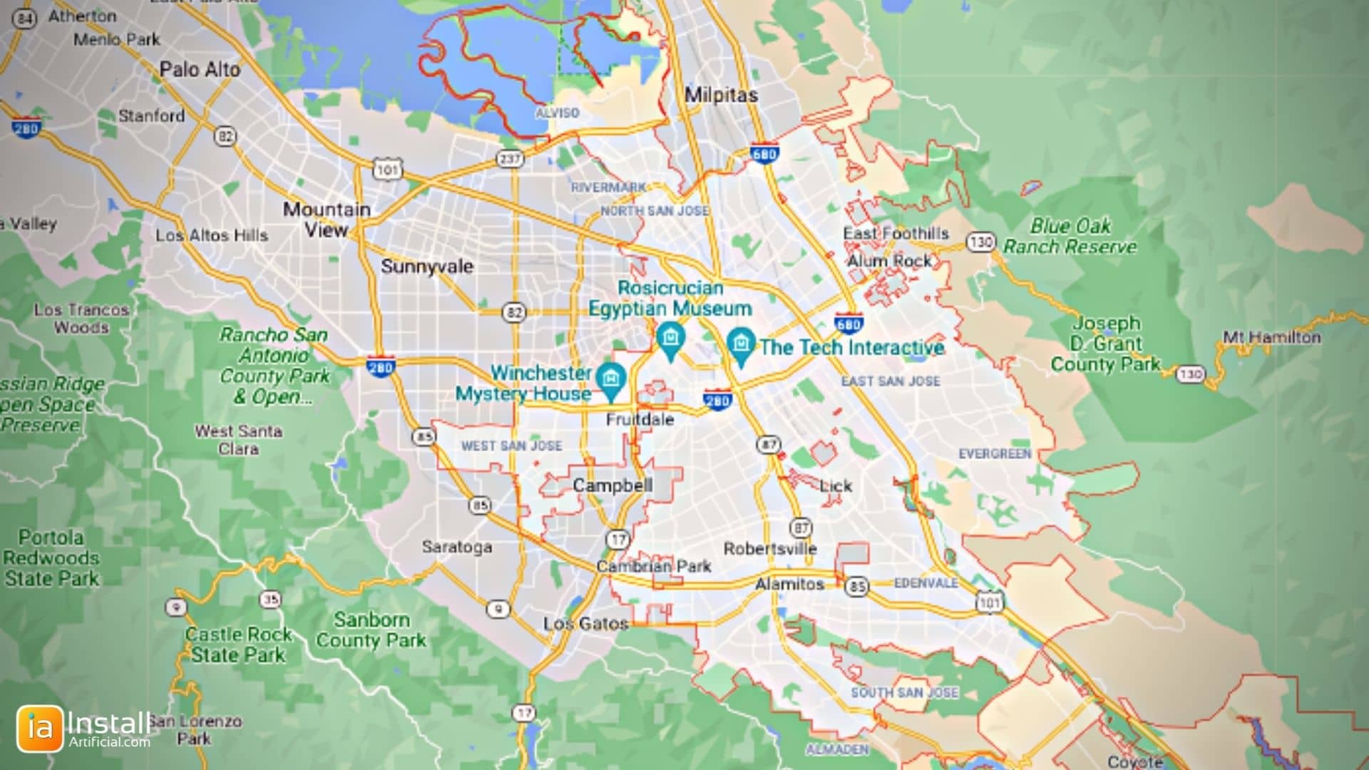 InstallArtificial Location Map - San Jose California