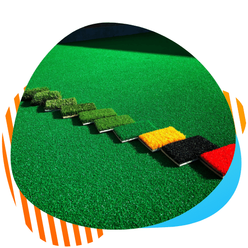 artificial turf padded exercise area