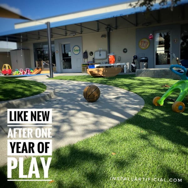 commercial playground at daycare facility
