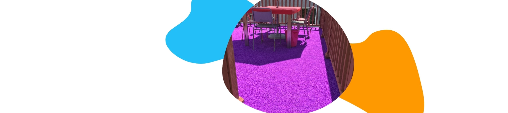 Colored Artificial Grass Installation