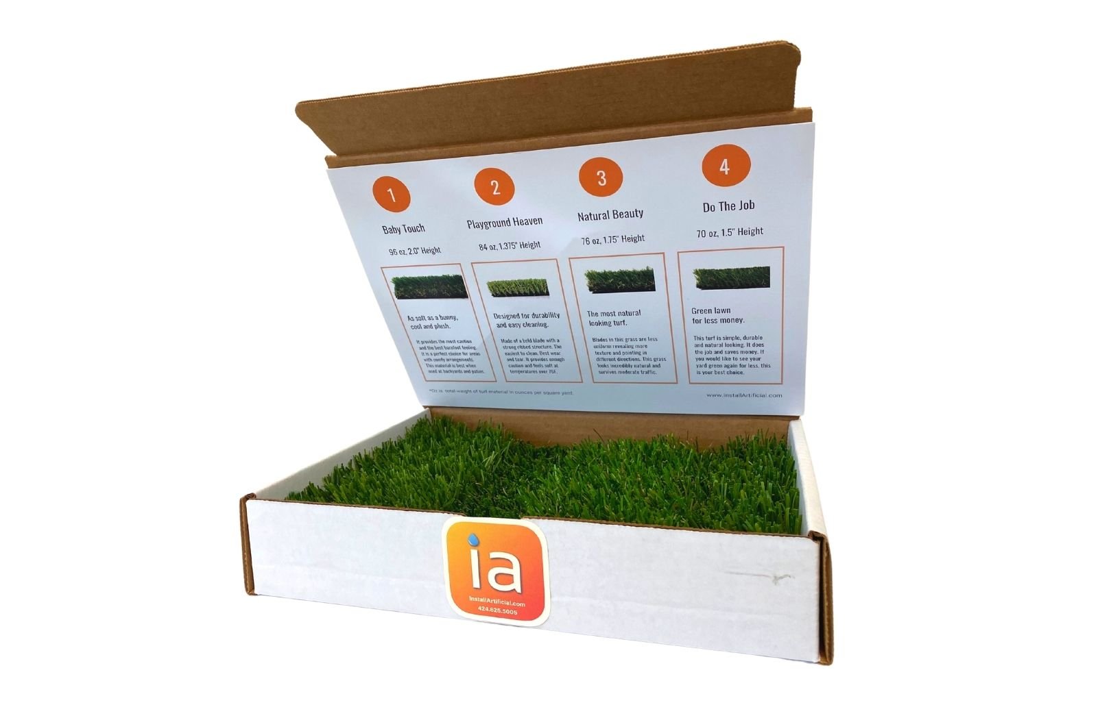 Artificial turf sample box InstallArtificial-smallest