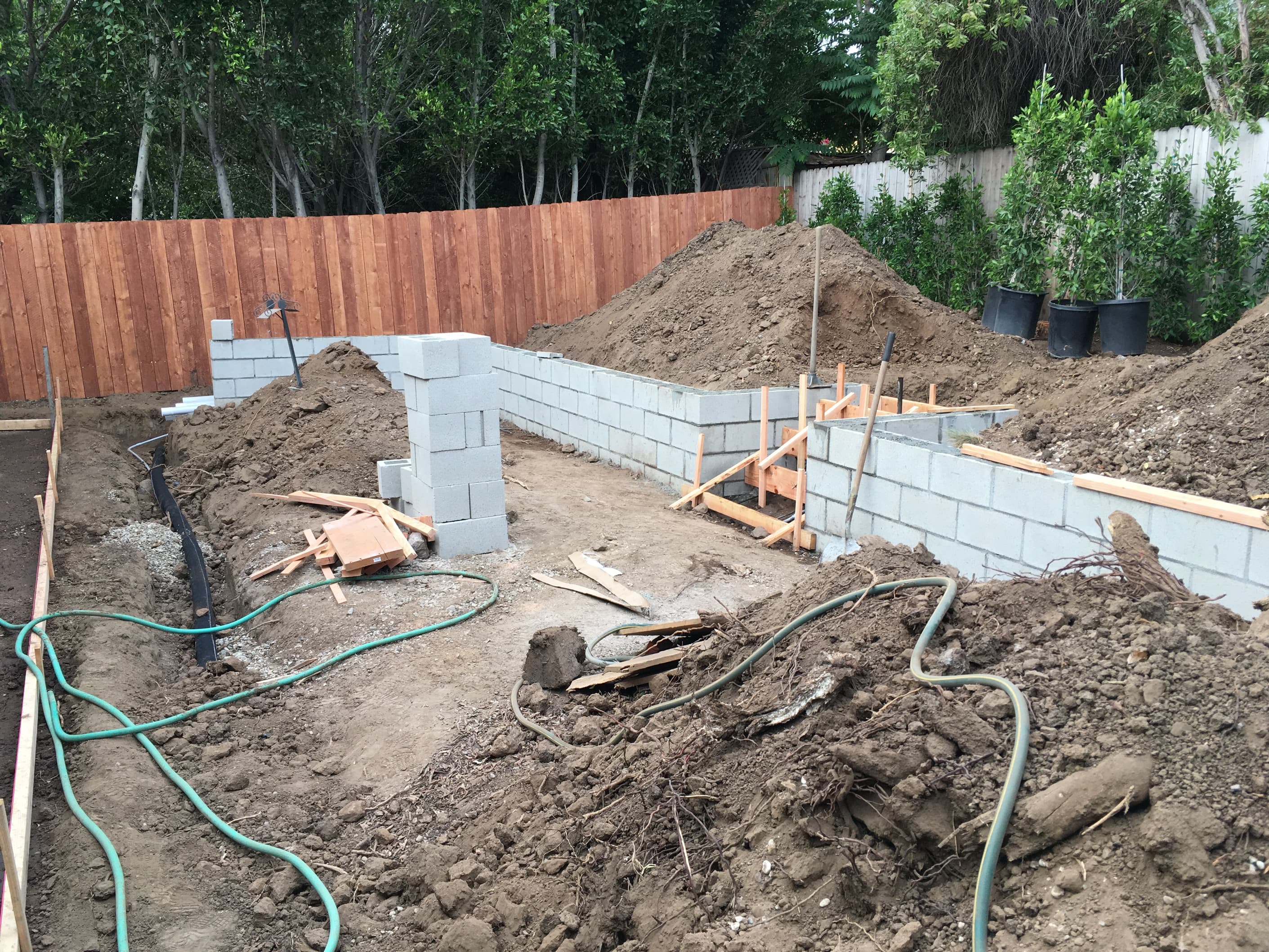 backyard renovation in progress backyard renovation in progress