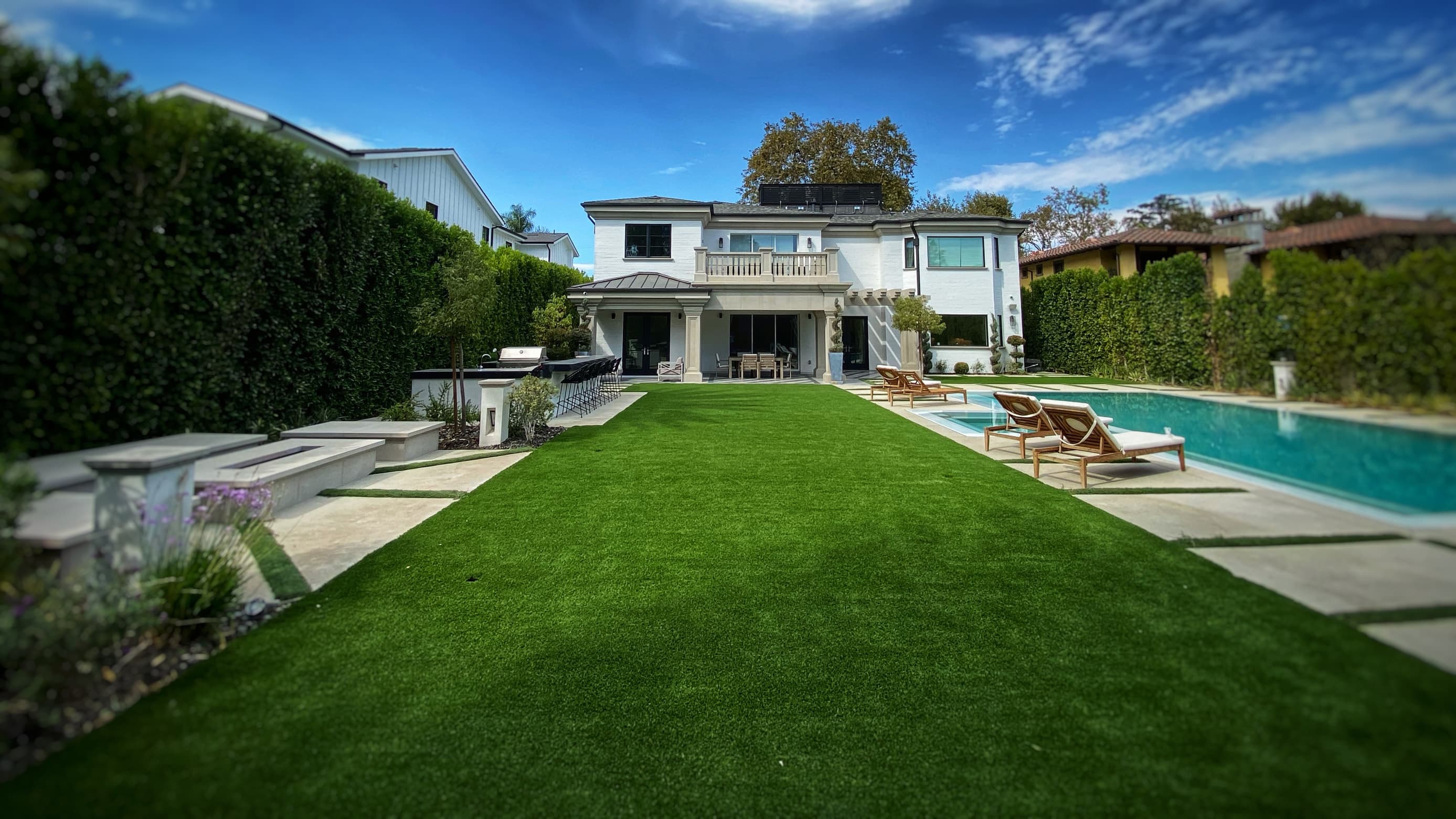 pet turf system with concrete slab