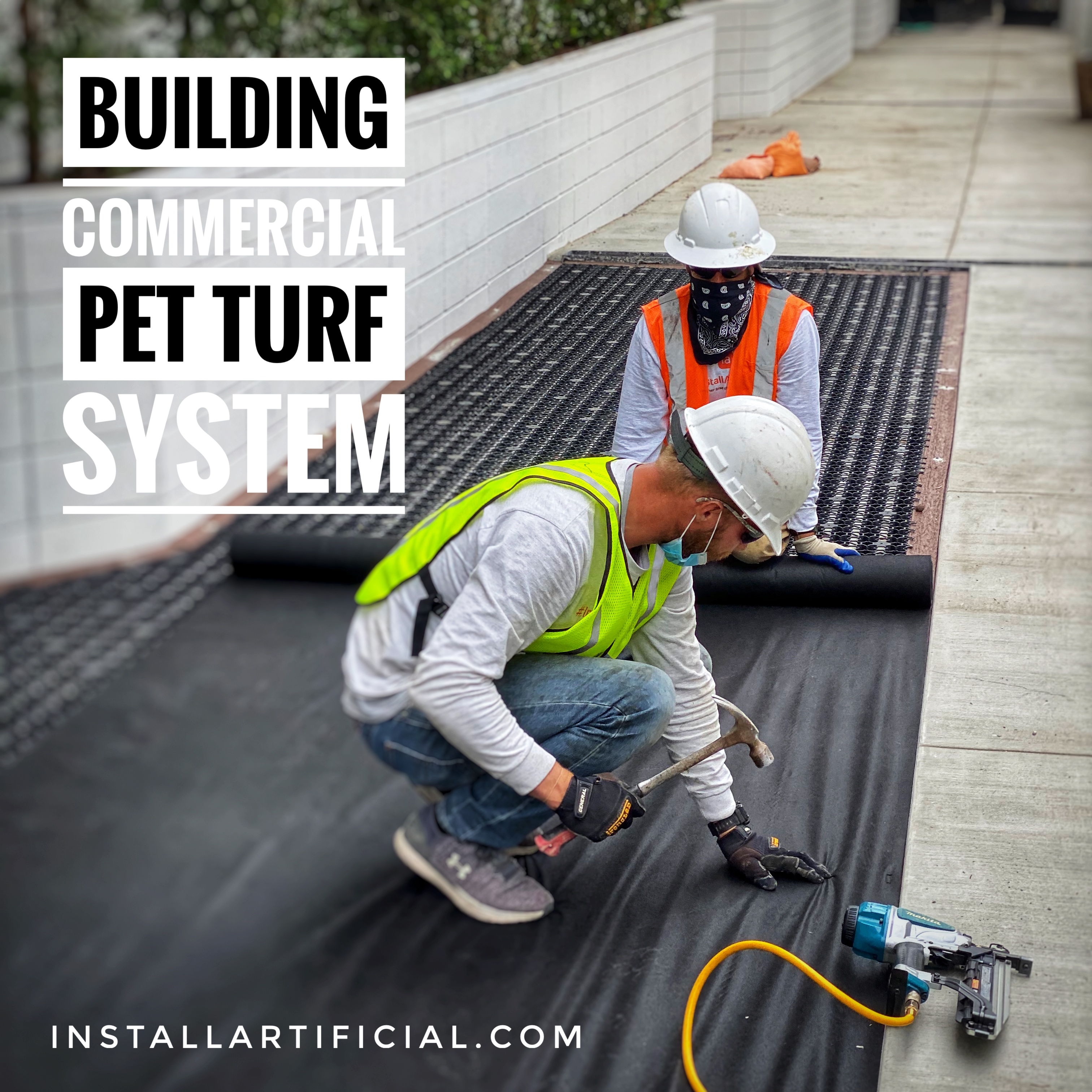 commercial k9 pet turf system installation