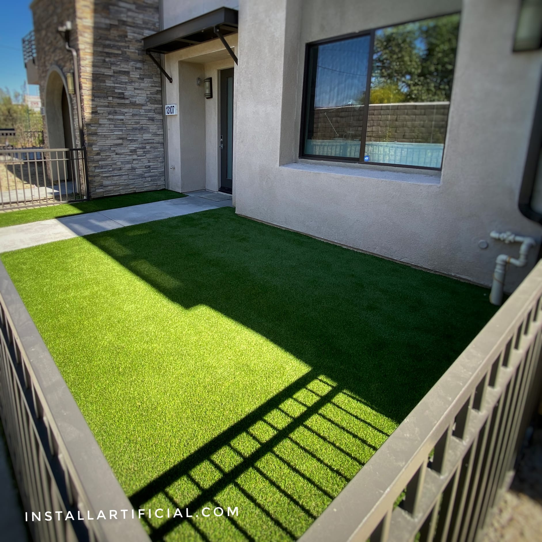 small backyard pet turf dog run