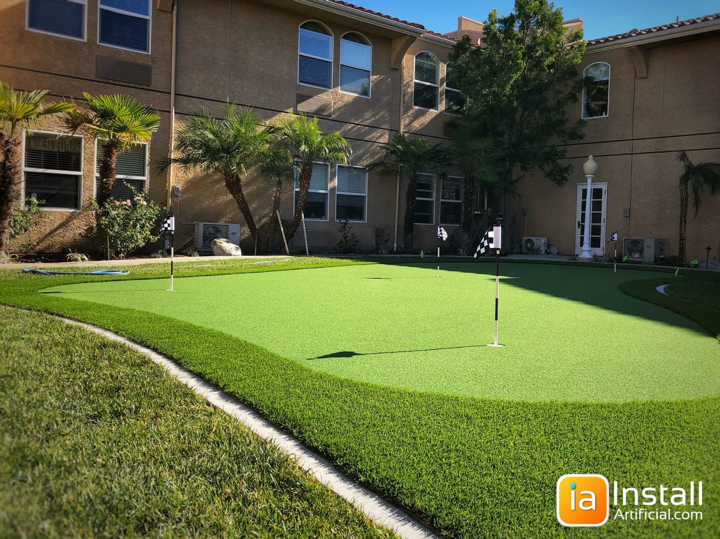 concrete border putting green system-Artificial Grass Woodland Hills West Agoura Calabasas