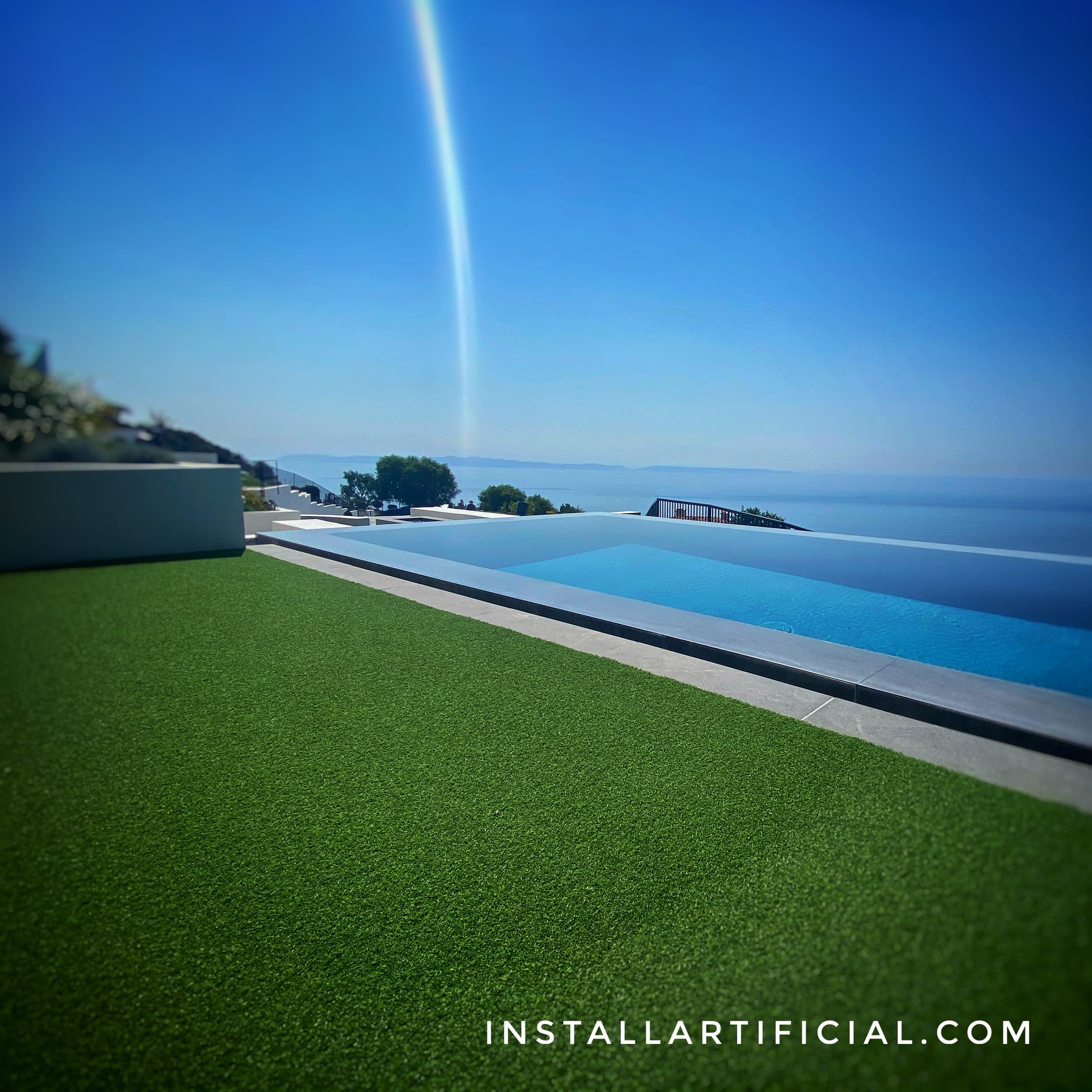 Slick performance turf at patio near the pool-1