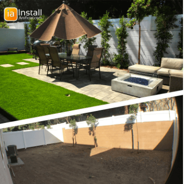 Backyard Remodel and Renovation Before and After Los Angeles