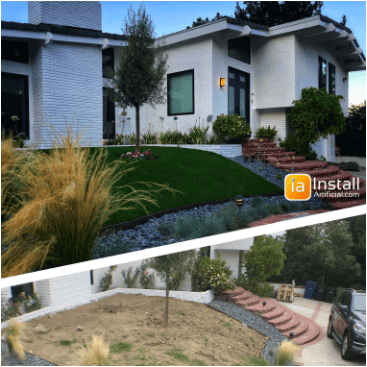 Front Yard Lawn Makeover Los Angeles